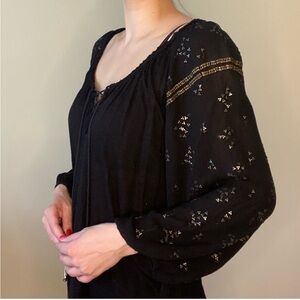 Free People Embroidered Blouse